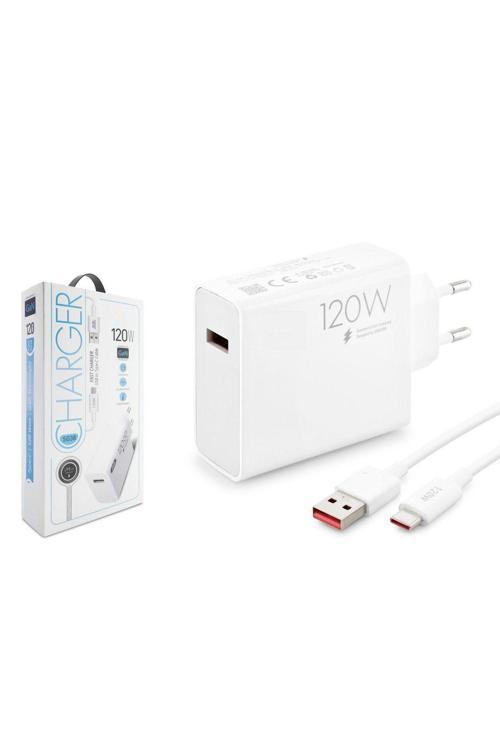 Redmi Note 12T Pro Uyumlu Sg38 120W Type-C Kablolu Turbo Ev Tipi Şarj Aleti