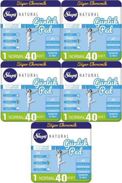 Natural Günlük Ped Normal 40'Lı X 5 (200 Adet)