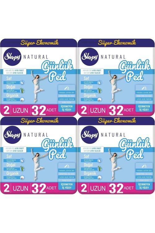 Natural Günlük Ped Uzun 128 Adet Ekonomik