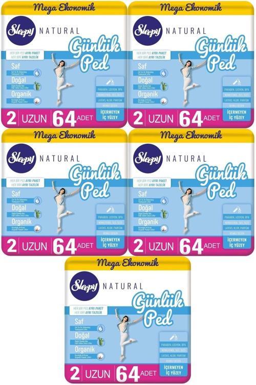 Natural Günlük Ped Uzun 320 Adet Mega