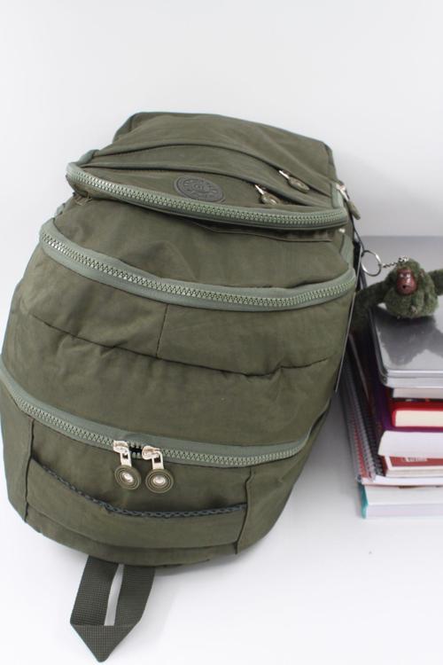 Unisex Krinkıl Su İtici Kumaş Ortaokul Lise Üniversite Sırt Çantası, Okul Çantası ,Anahtarlık Hediye