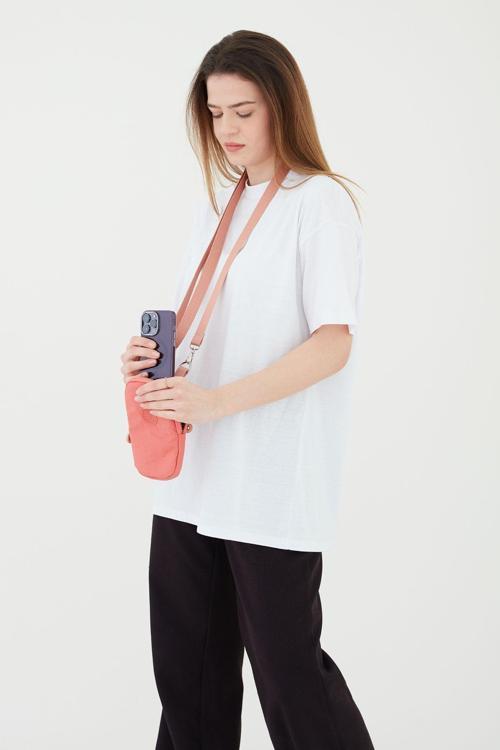 Fermuarlı 2 Bölmeli Ayarlanabilir Askılı Unisex Telefonluk Cüzdan Çanta U:20 E:12 G:5