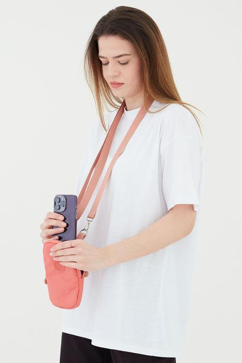 Unisex Çapraz Çanta Fermuarlı 2 Bölmeli Ayarlanabilir Askılı Telefonluk U:20 E:12 G:5