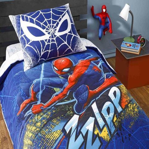 Lisanslı Spiderman Blue City Tek Kişilik Nevresim Takımı