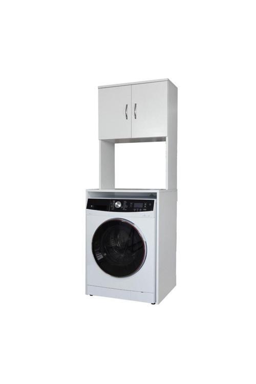 Çamaşır Makinesi Dolabı | Makine Üstü Düzenleyici Banyo Dolabı 90x61 cm