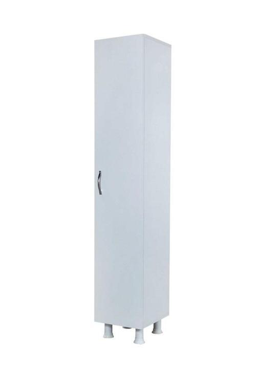 Tek Kapaklı 4 Raflı Mutfak Dolabı, Banyo Dolabı, Kiler Dolabı, Çok Amaçlı Dolap Beyaz 30x34x158 cm