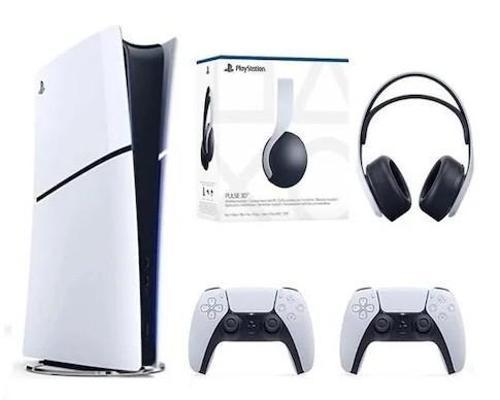 Playstation 5 Slim Dijital Edition + 2 Dualsense + 3D Plus Kulaklık Oyun Konsolu
