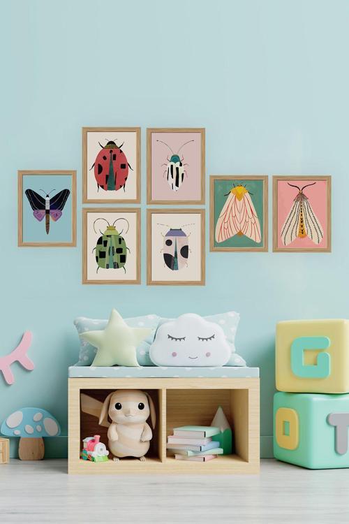 7 Parça Çerçeve Görünümlü Mdf Tablo Seti