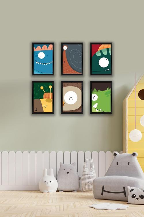 6 Parça Çerçeve Görünümlü Mdf Tablo Seti