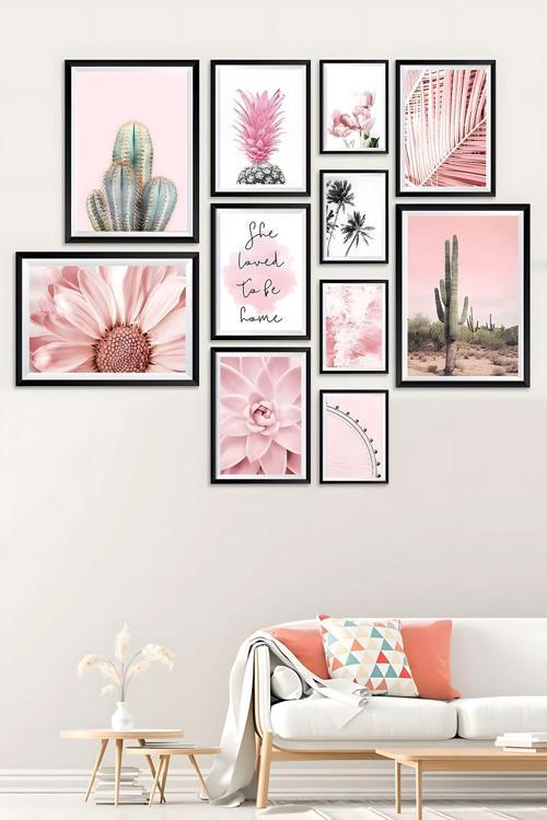 11 Parça Çerçeve Görünümlü Mdf Tablo Seti