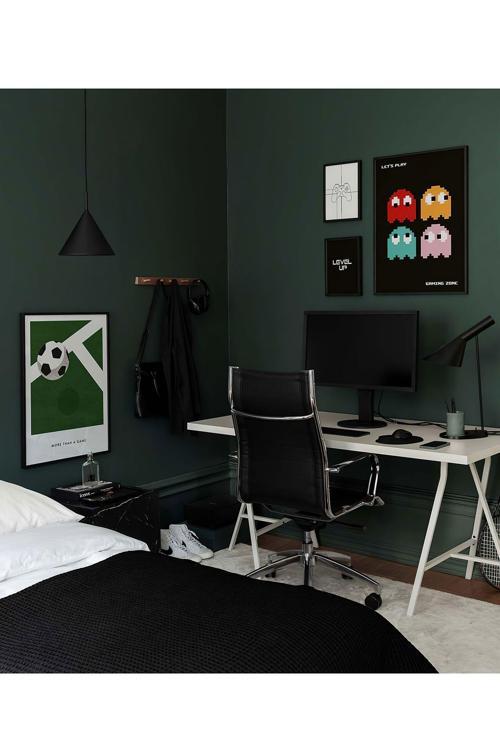 4 Parça Ahşap Çerçeve Görünümlü Mdf Tablo Seti