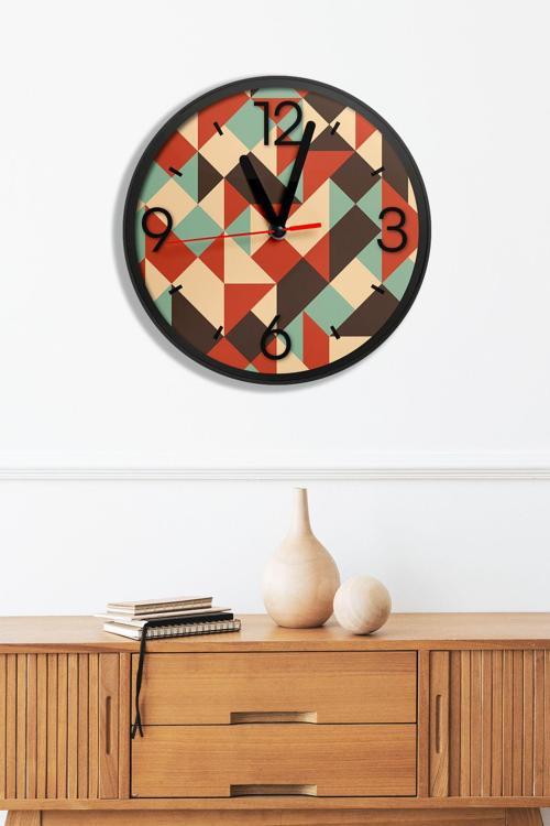 Dekoratif Ahşap Mdf 3D Efektli 5Mm Duvar Saati - Model 18