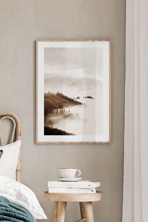 Tek Parça Ahşap Çerçeveli Poster Tablo