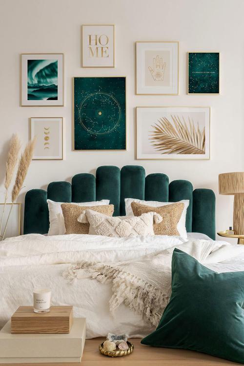 8 Parça Ahşap Çerçeve Görünümlü Mdf Tablo Seti