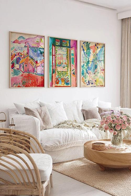 Gerçek Ahşap Çerçeveli 3 Parça 3D Poster Tablo Seti - Ersy3Set14