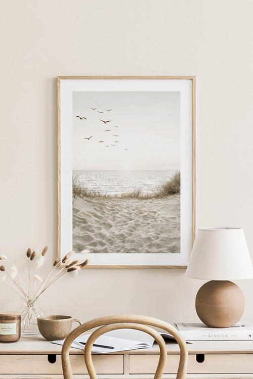 Tek Parça Ahşap Çerçeveli Poster Tablo