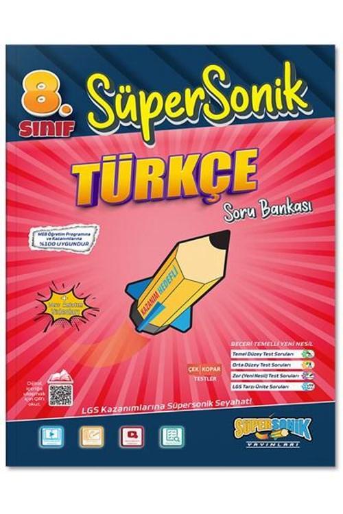 8. Sınıf Süpersonik Türkçe Soru Bankası - Süpersonik Yayınları