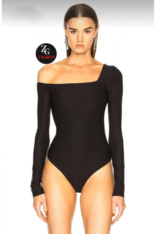 Kadın Siyah L Modeli Çift Katlı Iç Göstermez Ipek Jarse Body
