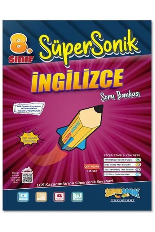 8. Sınıf Süpersonik İngilizce Soru Bankası - Süpersonik Yayınları