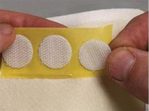 50 Adet 2 cm Beyaz Yuvarlak Kesim (Para Para), Cırt Bant, Arkası Yapışkanlı (Dişi-Erkek Takım)