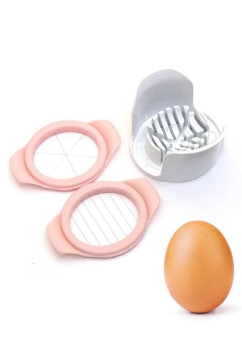Plastik Paslanmaz Kivi Çilek Haşlanmış Yumurta Dilimleyici Doğrayıcı