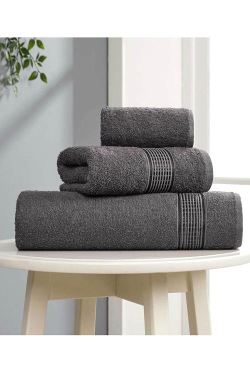 3 Parça Ekonomik Banyo Havlu Seti Pamuklu Ezgi