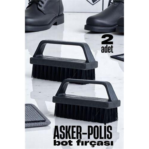 Sert Kıllı Asker-Polis Bot Fırçası - Leke Çıkarıcı Elbise Fırçası 2 ADET