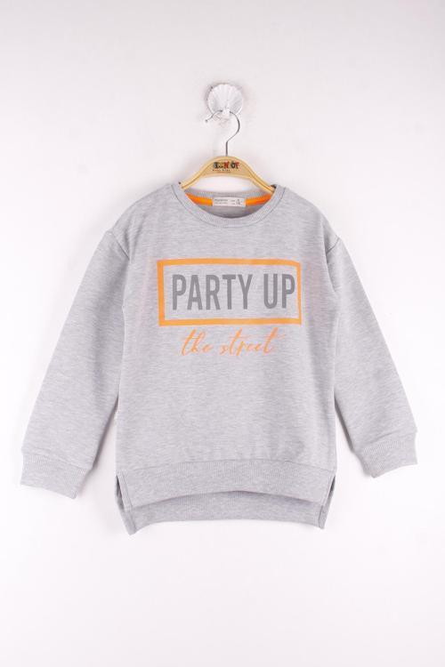 Toontoy Kız Çocuk Party Up Baskılı Sweatshirt 