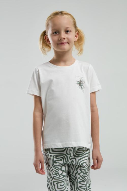 Toontoy Kız Çocuk Göğsü Baskılı Pijama Takım