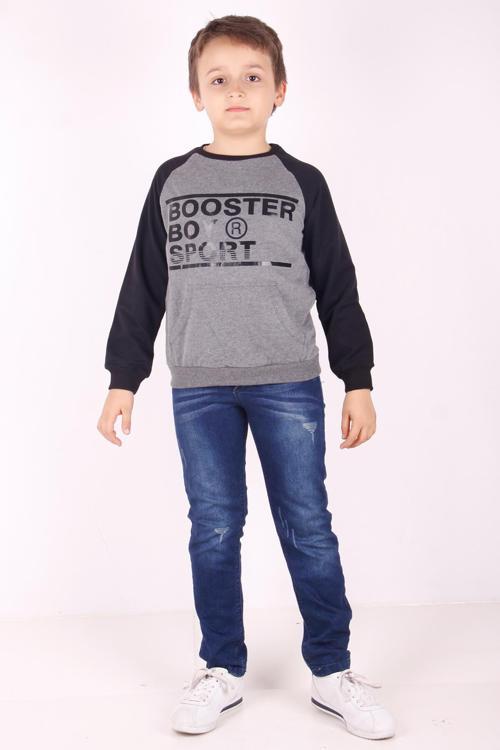 Toontoy Erkek Çocuk Reglan Kol Detaylı Cepli Sweatshirt