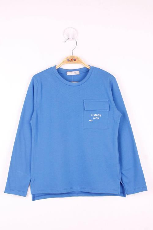 Toontoy Erkek Çocuk Cepli Düz T-Shirt