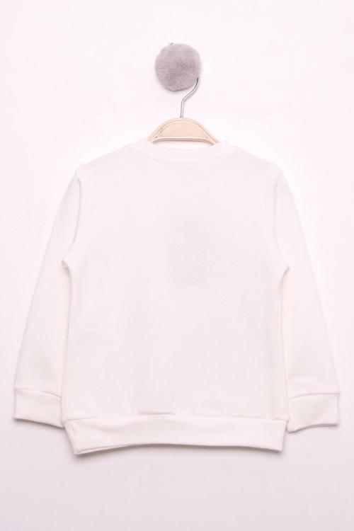 Toontoy Kız Çocuk Best Friend Baskılı Pamuklu Sweatshirt