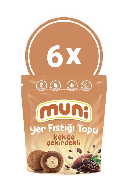 Kakao Çekirdekli Yer Fıstığı Topu, 80 G X 6 Adet
