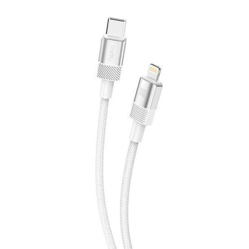 30W Metal Type-C to Lightning Şarj Kablosu 1 m Beyaz (GL-MT02)