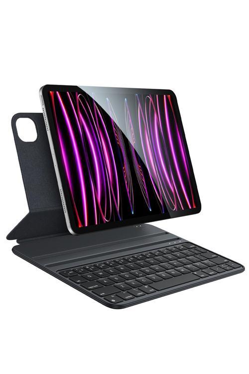 Apple iPad Pro 11 inç 2. Nesil (2020) Led Aydınlatmalı Manyetik Kapaklı Bluetoothlu Magic Klavyeli Kılıf A2228 A2068 