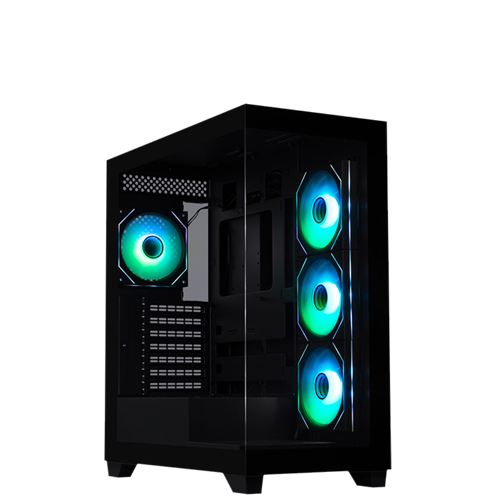 CUBE Premium 600W 80+ Tempered Glass FRGB USB 3.0 Mesh ATX Mid Tower Siyah Kasa