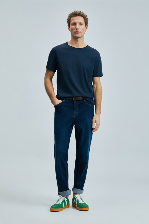 Junya Erkek Basic Tişört Lacivert