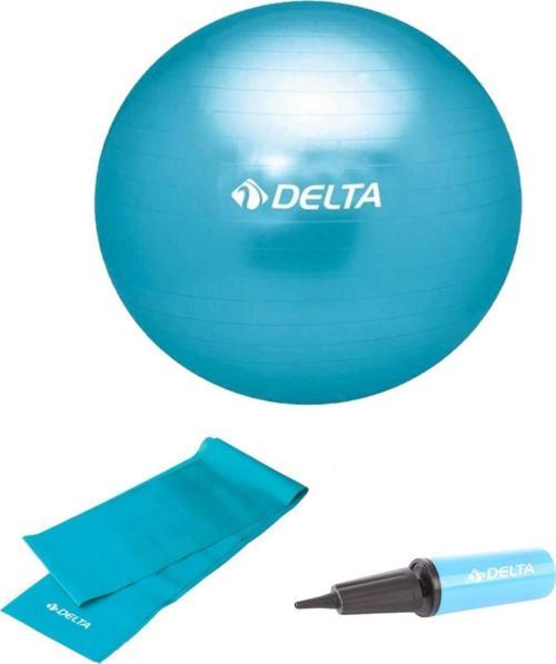 55 cm Pilates Topu 120 x 15 cm Orta Sert Bant Pompa Seti