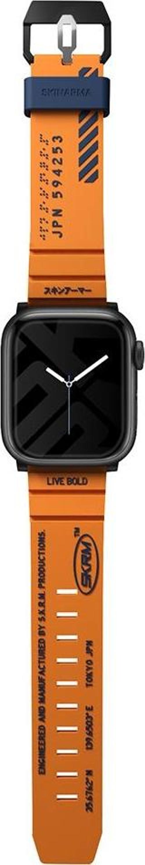 Watch Akıllı Saat Kordonu 42mm Kordon Shokku Strap Kayış Turuncu
