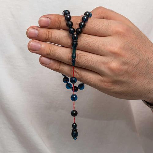 Yuvarlak Sıkma Kehribar Tesbih  SL9398