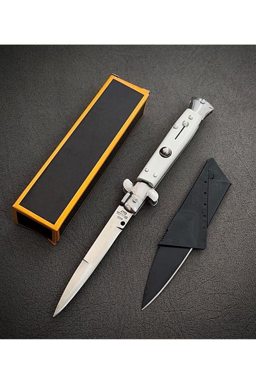 Stainless İtalyan Model Stiletto Çakı Set - 22 Cm Kamp Set