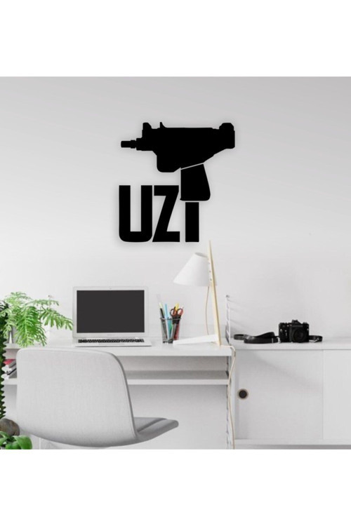 2D Uzi Ahşap Duvar Dekor Tablosu Duvar Süsü (35X35Cm) 50x110 cm
