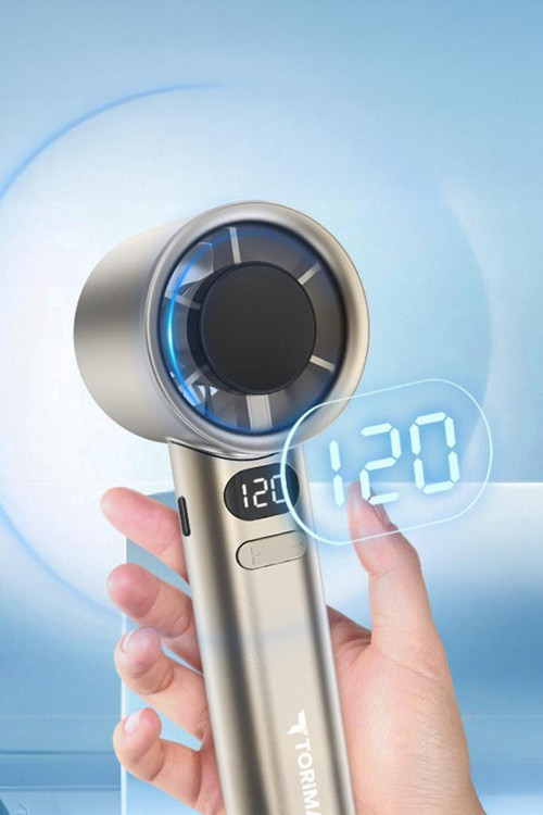 F-21 Altın Dijital Ekranlı 120 Hız Ayarlı Taşınabilir Mini Fan