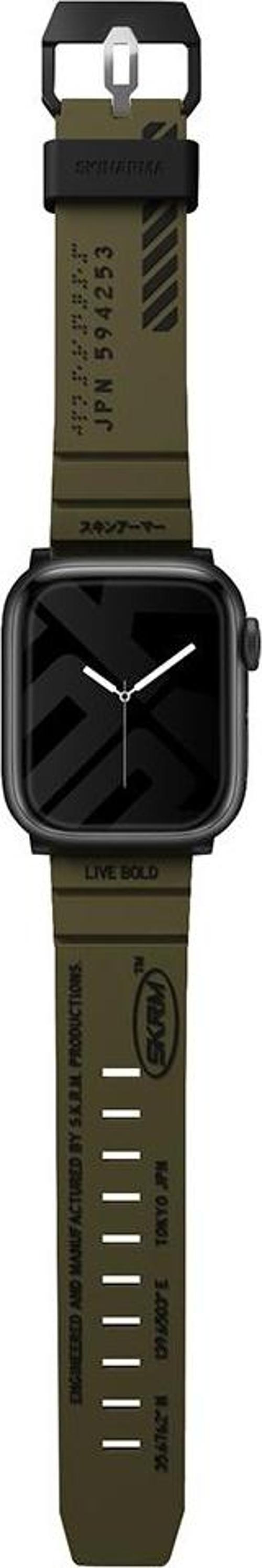 Watch Akıllı Saat Kordonu 44mm Kordon Shokku Strap Kayış Olive