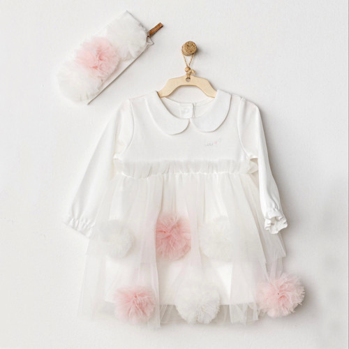 AC24500 Dress Band Petit Love Elbise Takım Ekru