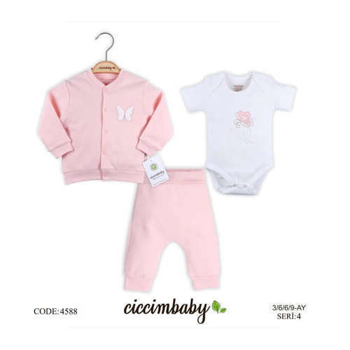 Baby 4588 Zıbın Takım Pembe