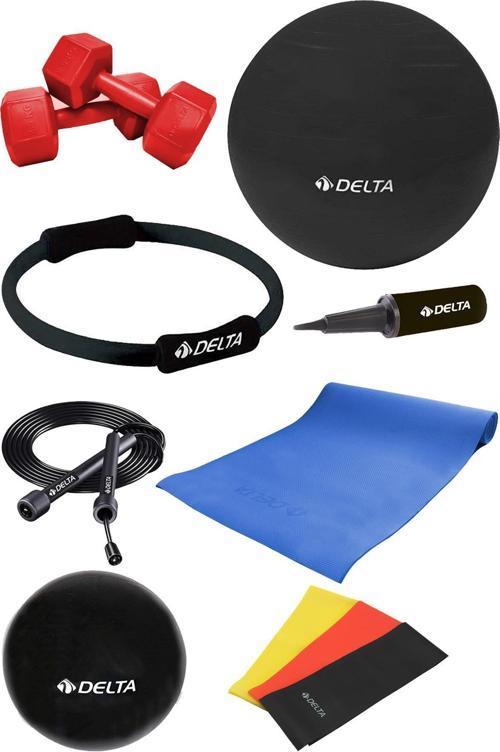 PSS 55 cm Pilates Topu Çemberi 4 mm Minder 2 kg Dambıl Seti