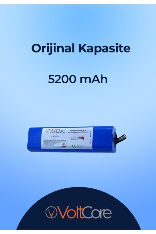 Robot Süpürge Bataryası 5200Mah (Orijinal Kapasite) Viomi V5 Pro Uyumlu