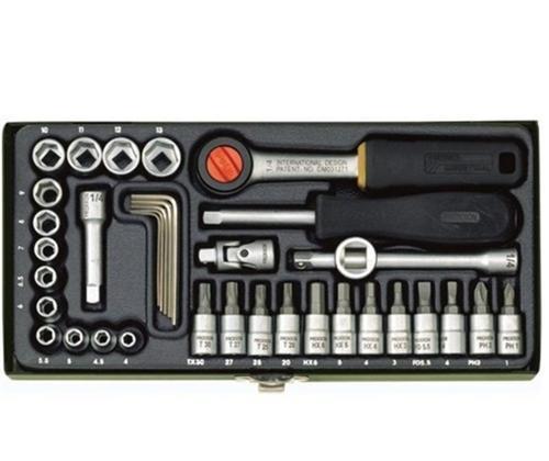23080 1/4" Cırcır Kollu 36 Parçalı Lokma ve Bits Takımı