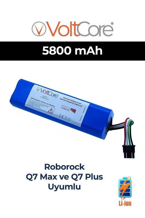 Roborock Q7 Max Ve Q7 Plus Uyumlu Akıllı Robot Süpürge Bataryası 5800Mah Pil